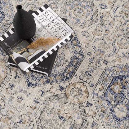 Parkerfield Cream Blue Area Rug - Stylish Home Decor for Any Room
