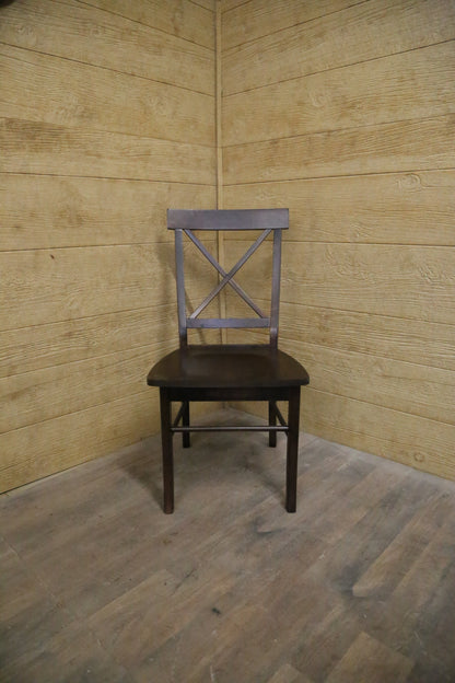 Single X Chair Modern Dining Seat That Pairs With Tables And Is Stainable To Match