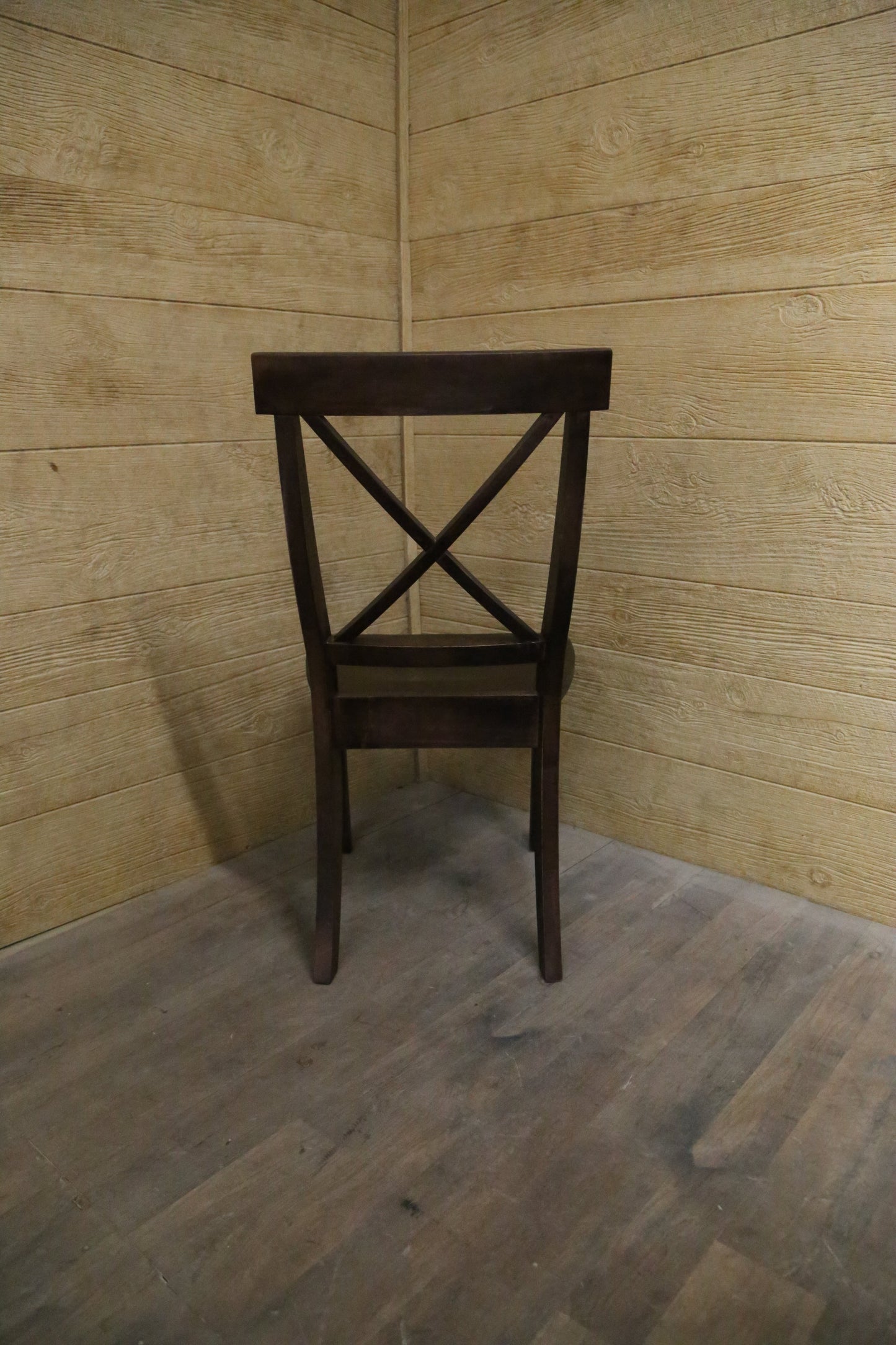 Single X Chair Modern Dining Seat That Pairs With Tables And Is Stainable To Match