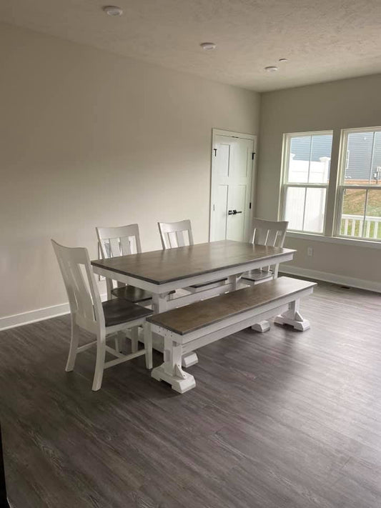 Trestle X With Beam Bench For Table Length Custom Fit Eighteen Inch High