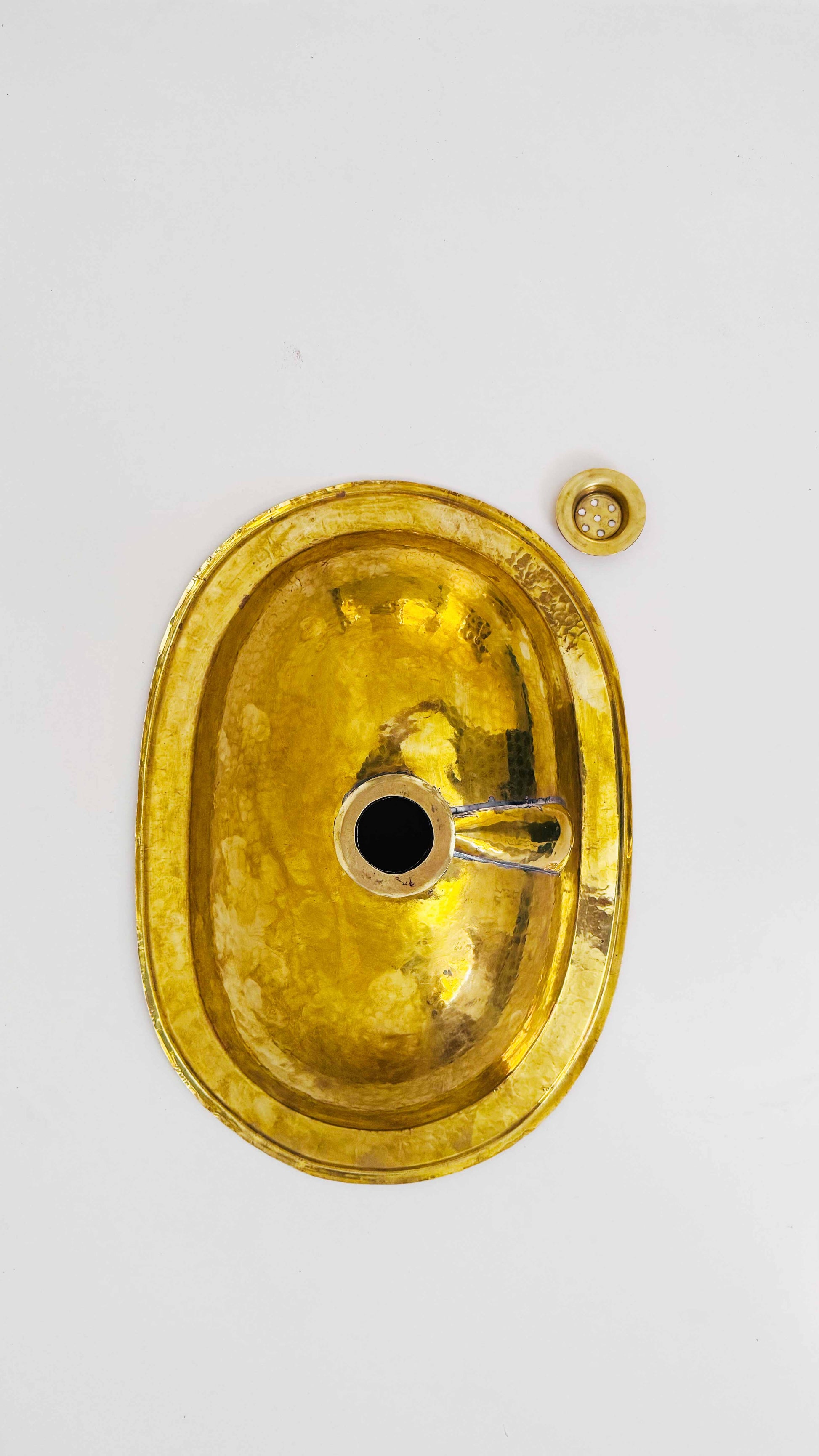 the back of Brass Oval Sink