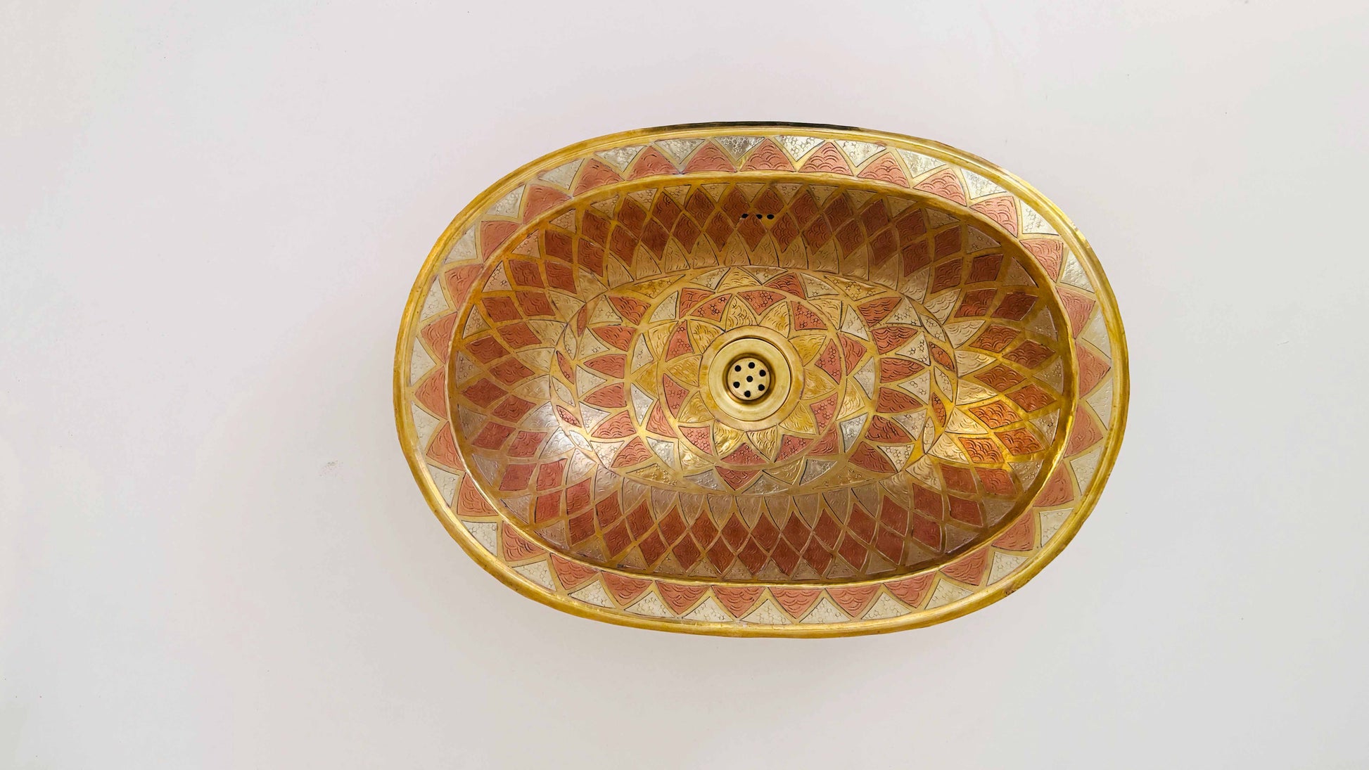 Unlacquered Brass Oval Sink