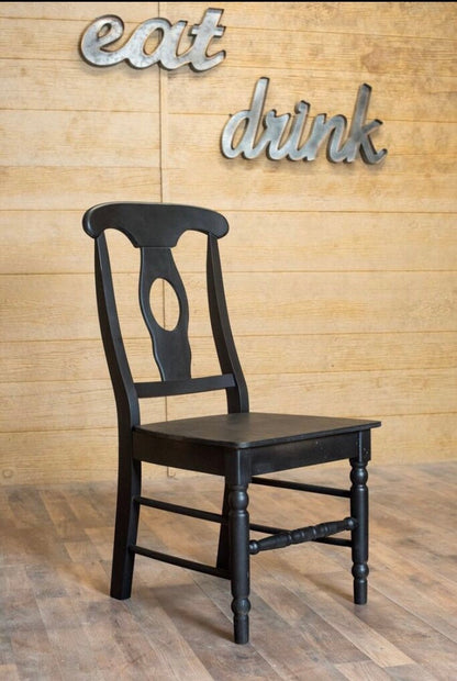 Empire Chair For Standard 30 Inch Tables, 18 Inch Seat, Custom Stain Or Paint Finish