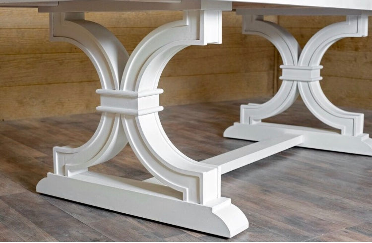 Queen Dining Table Farmhouse Solid Wood Custom Handmade With Finish Options