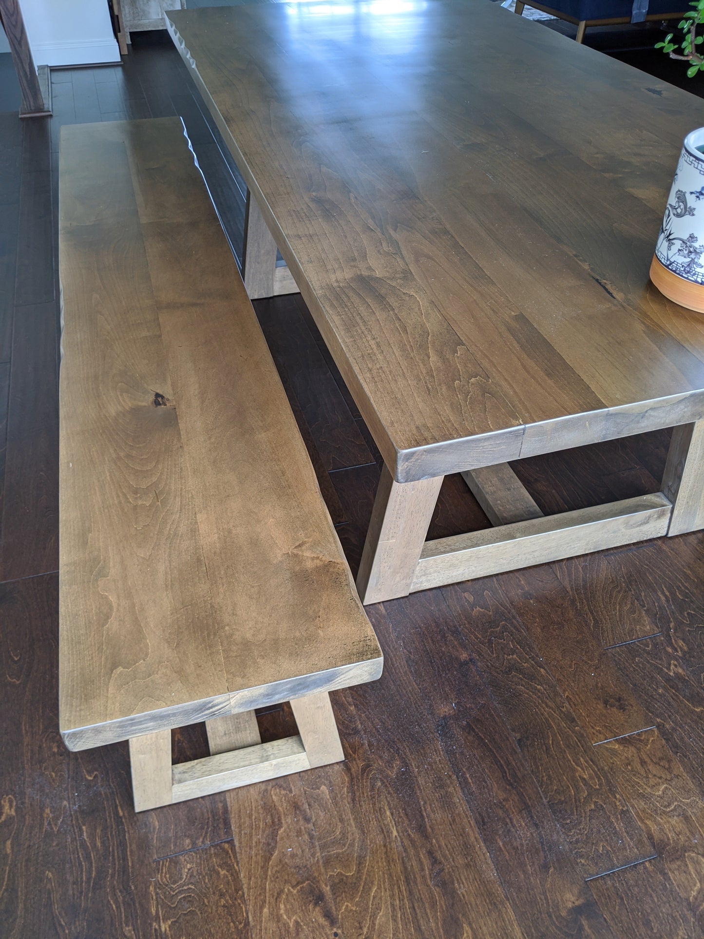 T Base Dining Table Handmade From Kiln Dried Maple Custom Built To Order