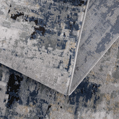 Blue Abstract Area Rug - Modern Stylish Design for Interiors