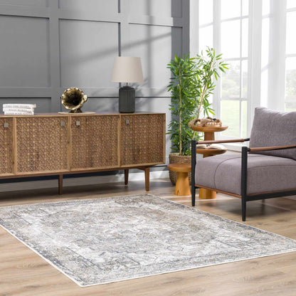 Hera Olive Washable Flat Pile Rug - Stylish  Easy to Clean