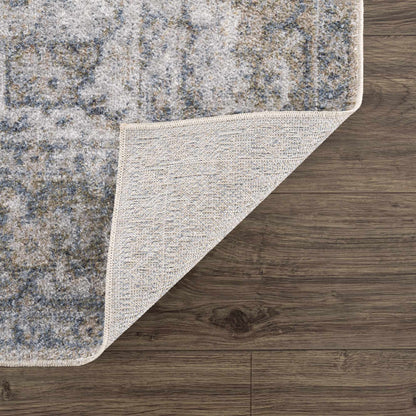 Washable Blue Flat Pile Rug - Stylish Durable Home Decor