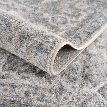 Washable Blue Flat Pile Rug - Stylish Durable Home Decor