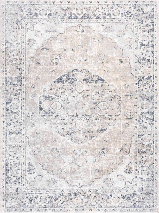 Washable Modern Area Rug - Soft Durable Flat Pile Design