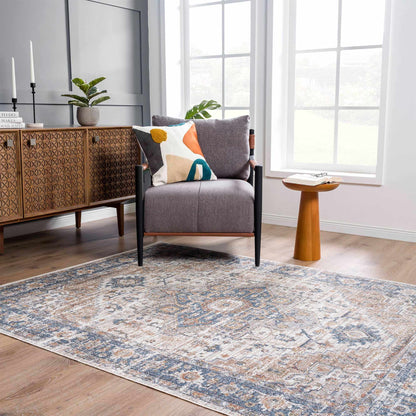 Washable Flat Pile Area Rug - Soft Durable Stylish Home Decor