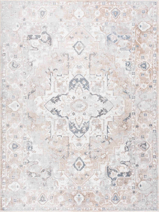 Washable Flat Pile Area Rug - Soft Durable Home Decor