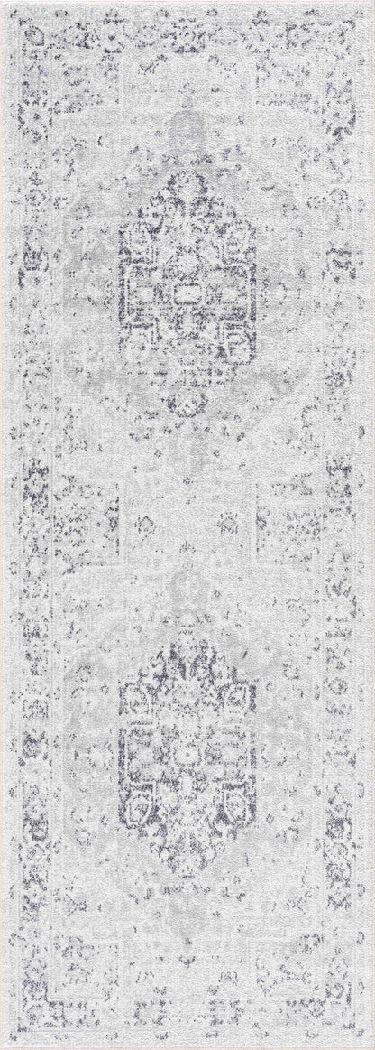 Washable Flat Pile Rug - Stylish Durable Home Decor in Akram Antrasit