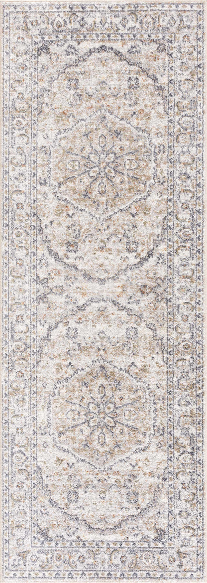Washable Cream Flat Pile Rug - Soft Stylish Area Rug for Home Decor