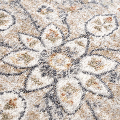 Washable Cream Flat Pile Rug - Soft Stylish Area Rug for Home Decor