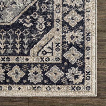 Washable Cream Gray Area Rug - Stylish Durable Home Decor