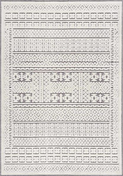 Cream Gray Washable Area Rug - Clearance Sale