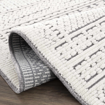 Cream Gray Washable Area Rug - Clearance Sale