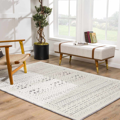 Cream Gray Washable Area Rug - Clearance Sale