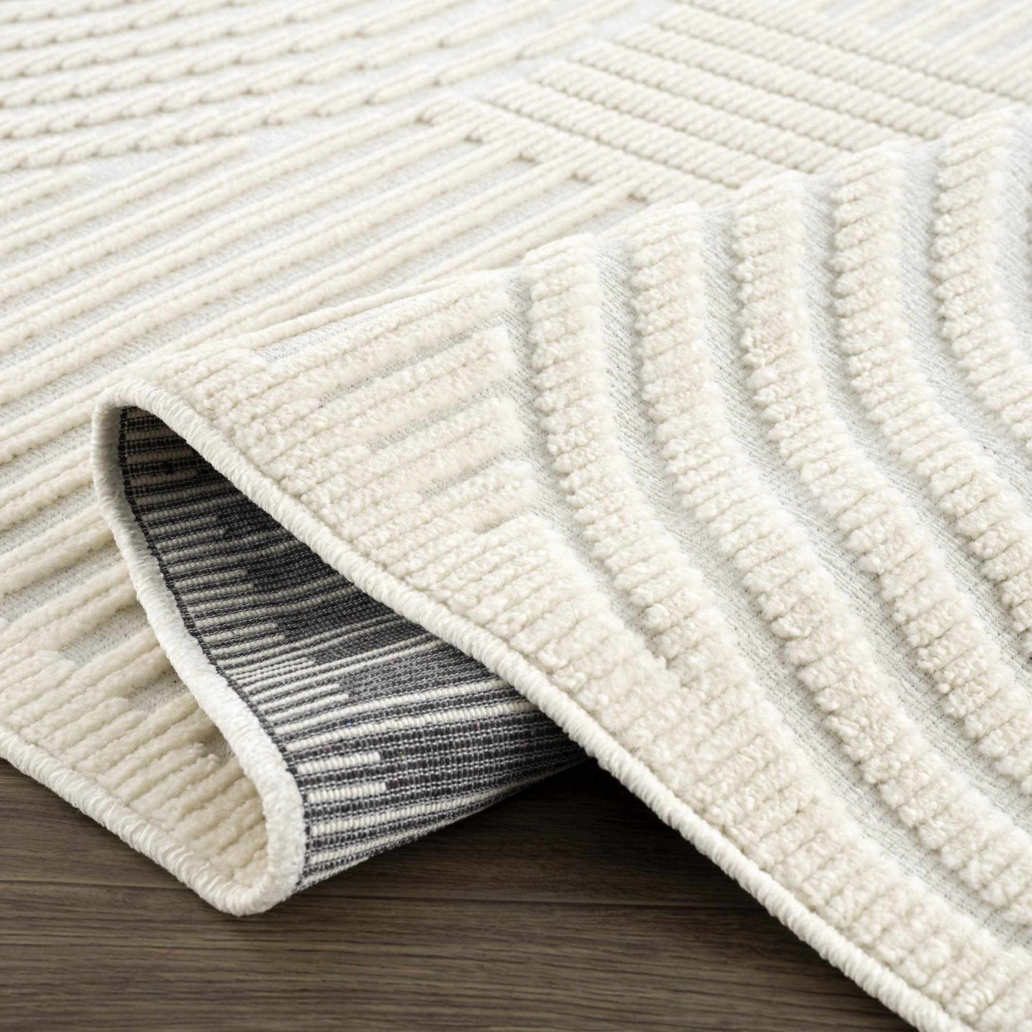 Deron White Washable Area Rug - Soft Durable Stylish Floor Mat