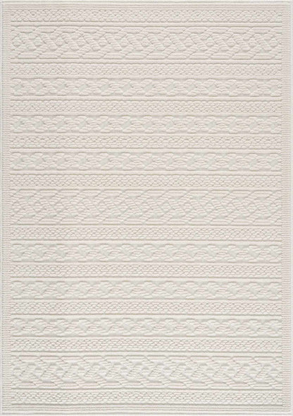 3D White Washable Rug - Stylish Durable Easy to Clean