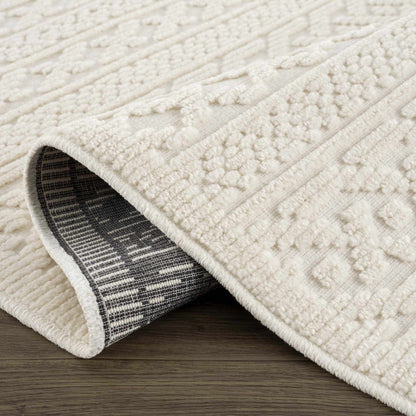 3D White Washable Rug - Stylish Durable Easy to Clean