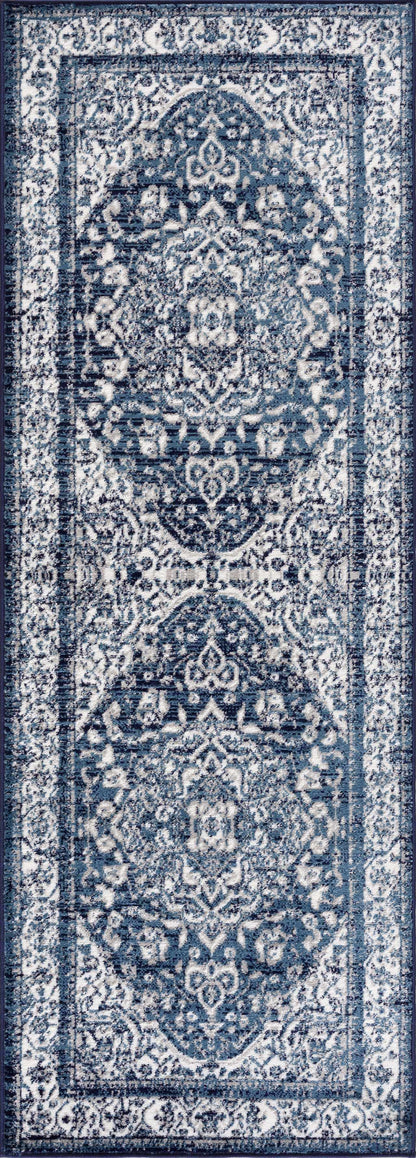 Billy Blue Medallion Area Rug - Stylish Home Decor Accent