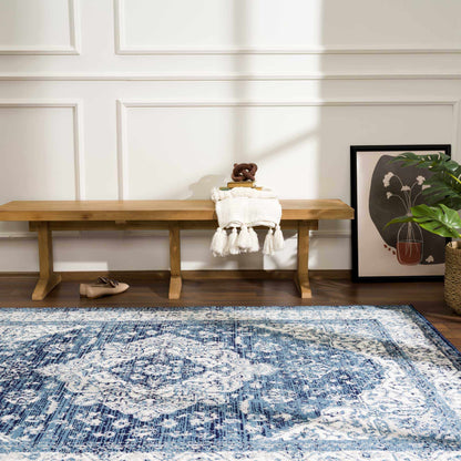 Billy Blue Medallion Area Rug - Stylish Home Decor Accent
