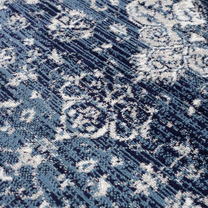 Billy Blue Medallion Area Rug - Stylish Home Decor Accent