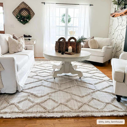 Rustic Malilinao Area Rug - Cozy Farmhouse Living Room or Bedroom Decor