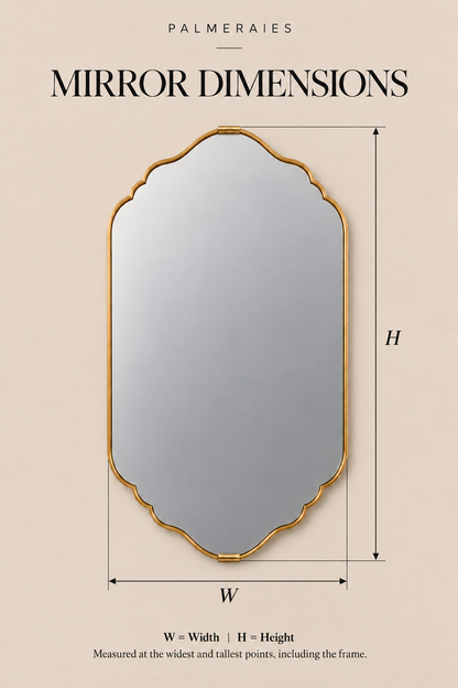 Decorative Wall Mirror with Brass Caps – Elegant Château Mirror