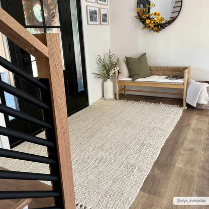 Bleached Jute Area Rug - Eco-Friendly Stylish Home Decor