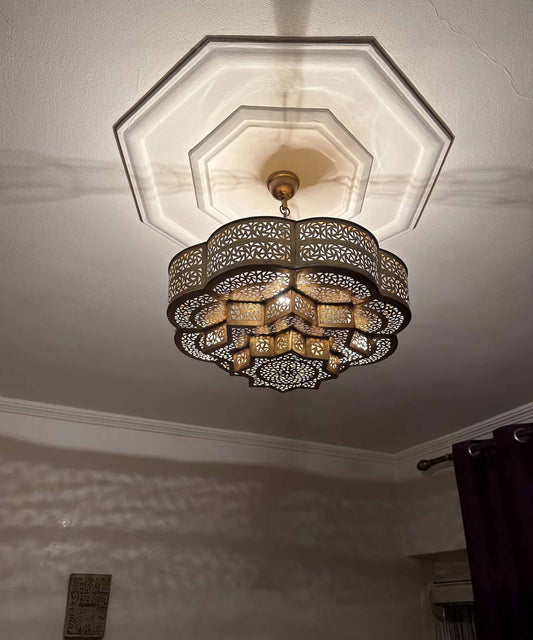 Moroccan Brass Chandelier Lighting - Pendant Ceiling light