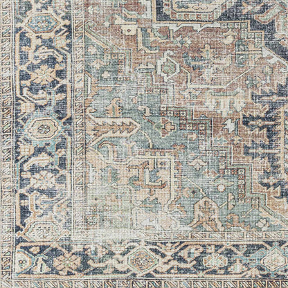 Washable Green Tumble Dry Rug - Soft and Durable