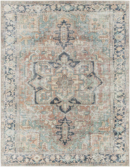 Washable Green Tumble Dry Rug - Soft and Durable