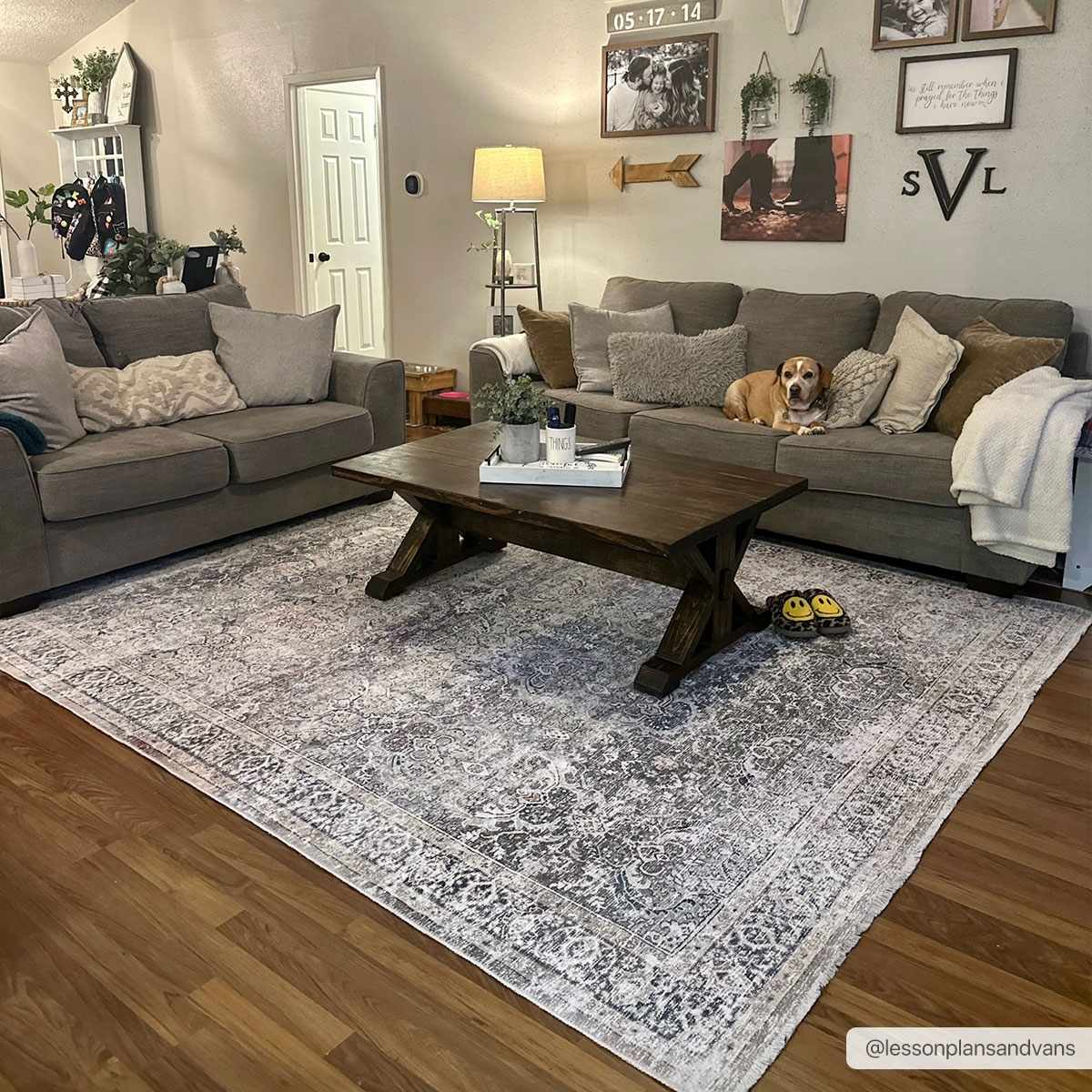 Olive Area Rug - Washable Soft Stylish Home Decor