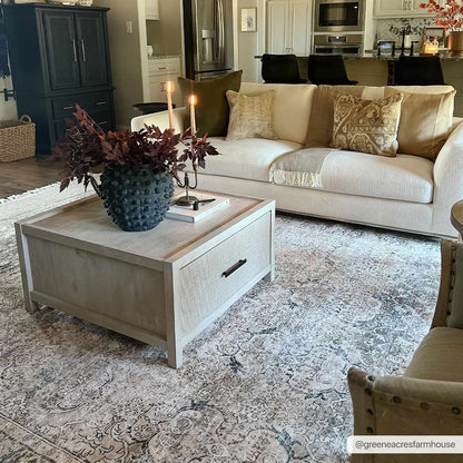 Olive Area Rug - Washable Soft Stylish Home Decor
