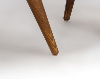 Close-up of wooden drumsticks on a white background