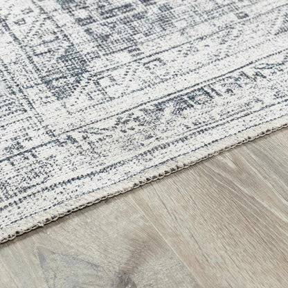 Gray Blue Washable Area Rug - Living Room  Bedroom Decor