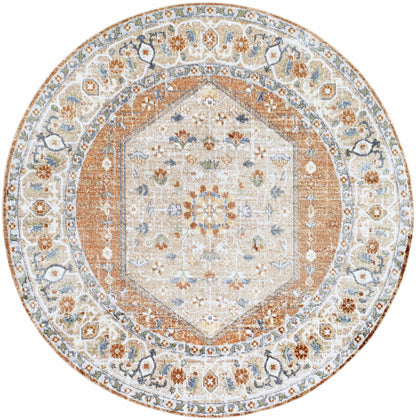 Washable Flat Pile Rug - Soft Durable Gael Rust Home Decor