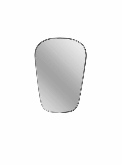 silver wall mirror in white background