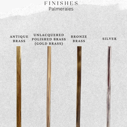 Comparison of finishes on wooden sticks labeled 