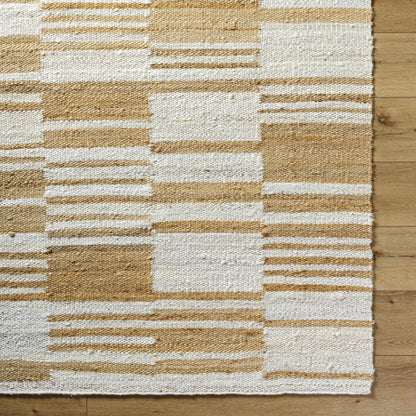 Thyra Jute Rug - Natural Fiber Area Rug with Stripes for Modern Homes