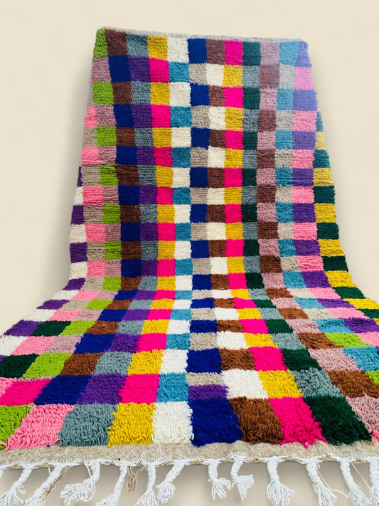 Vibrant Tilawin Rug – Colorful Moroccan Berber Floor Art