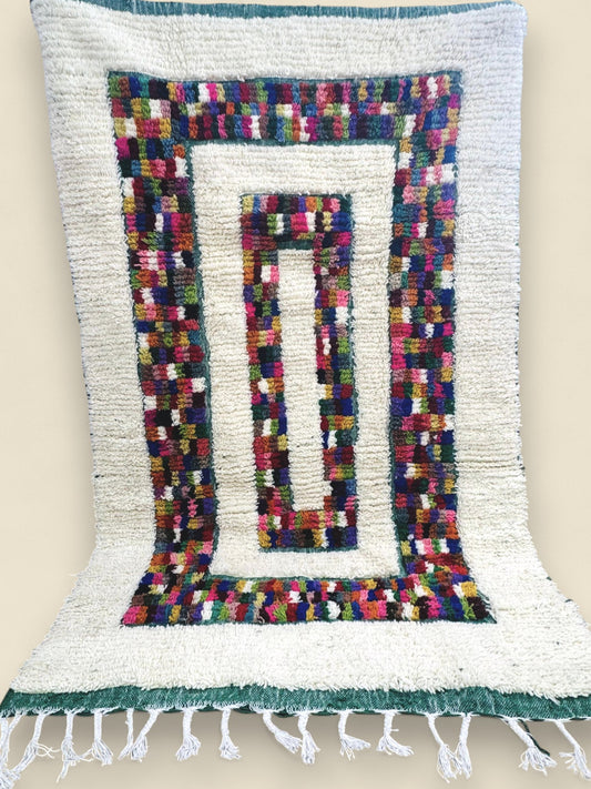 Moroccan Beni Ourain Rug – Tudert Handwoven Wool Carpet