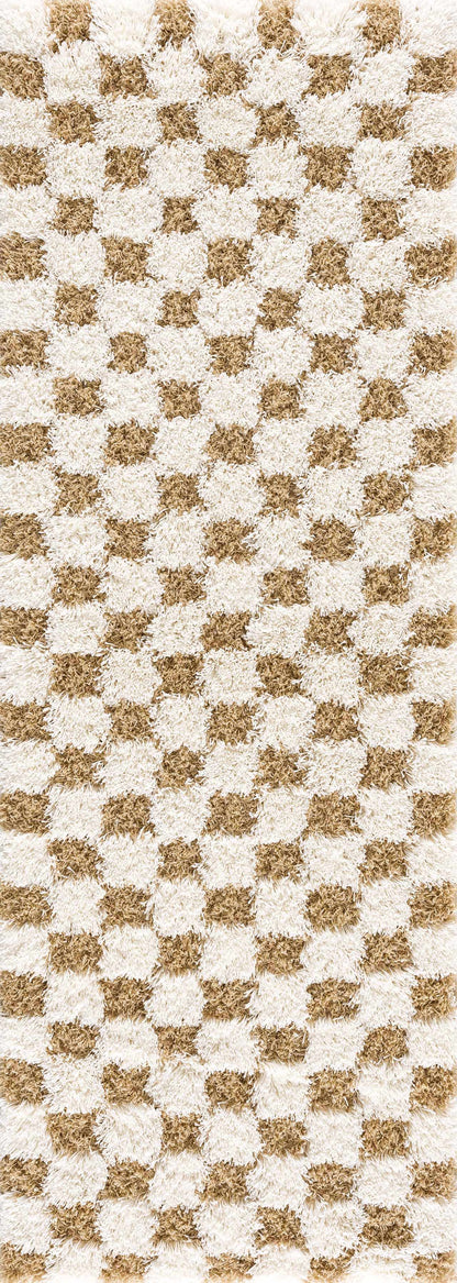 Mustard Checkered Area Rug - Cozy Stylish Home Decor