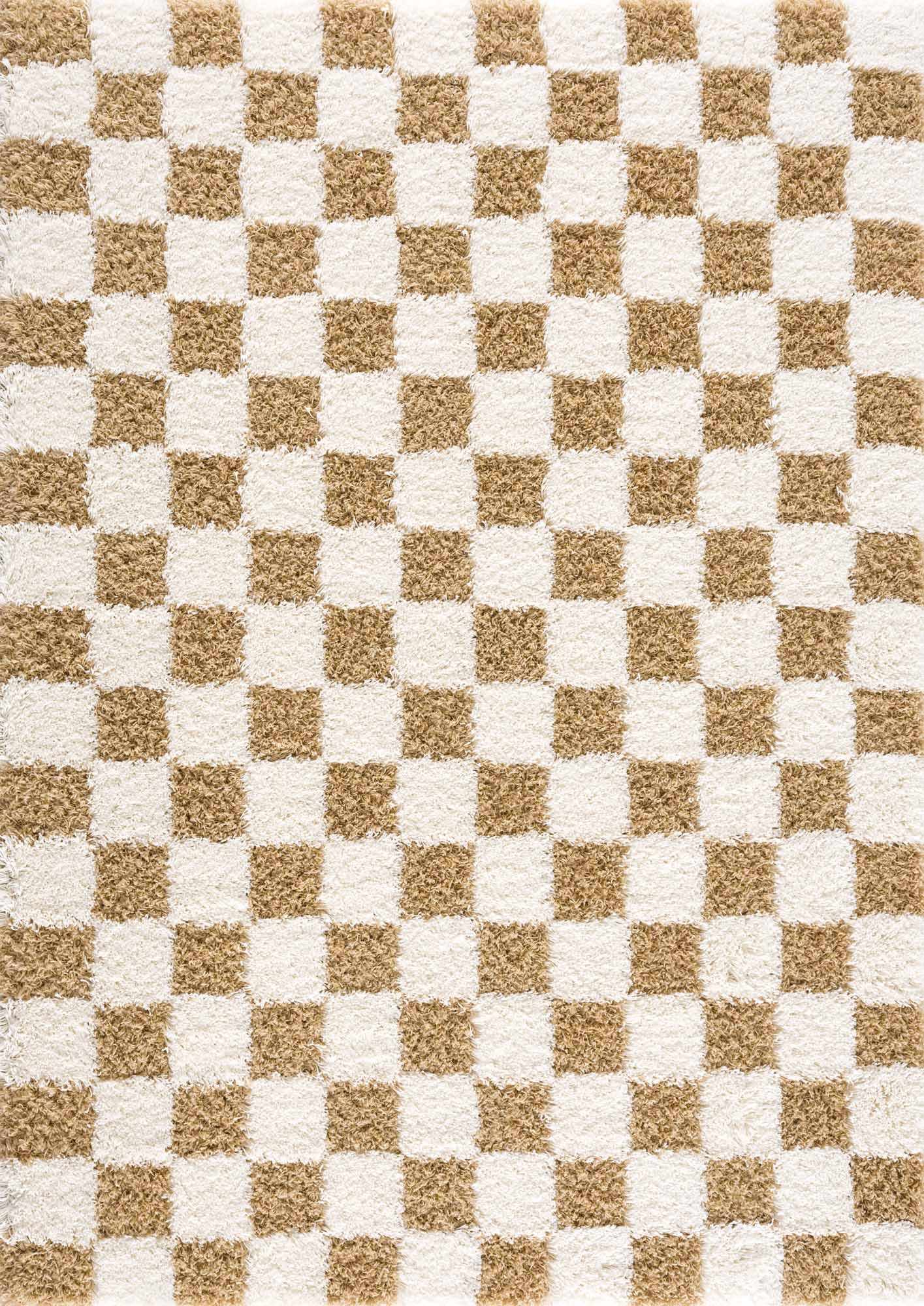 Mustard Checkered Area Rug - Cozy Stylish Home Decor