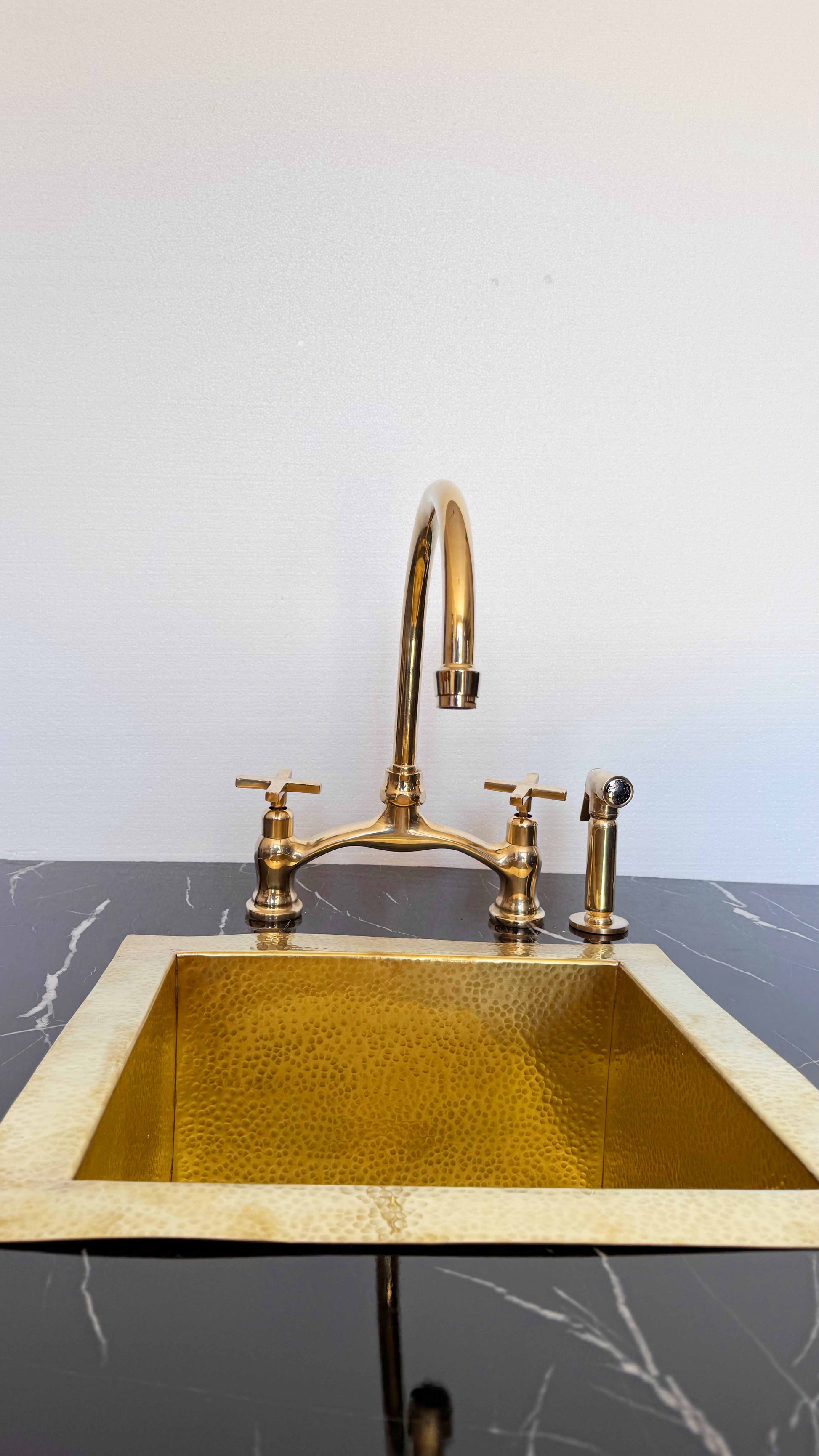 Antique Brass Kitchen Faucet 