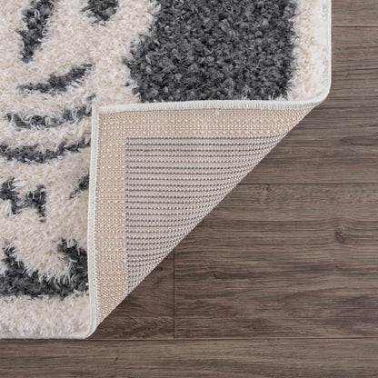 Tibetan Tiger Plush Rug - Zane Collection Charcoal Decor