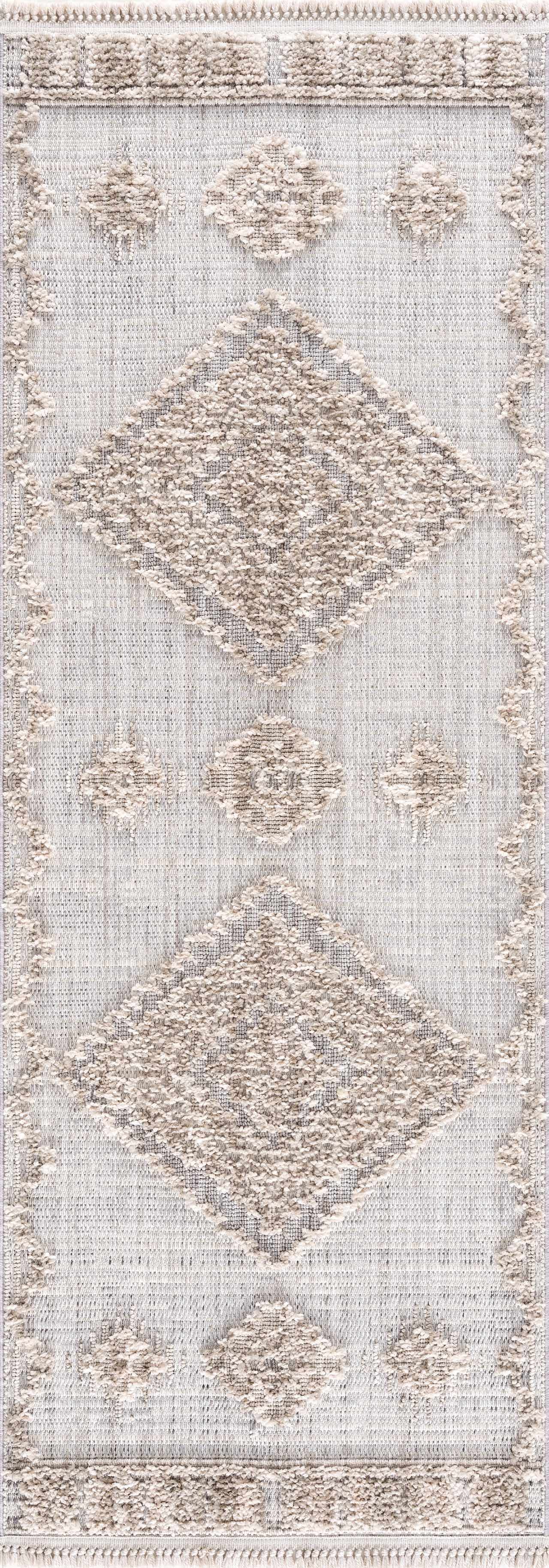 Bohemian Area Rug - High-Low Rustic Design for Cozy Home Décor